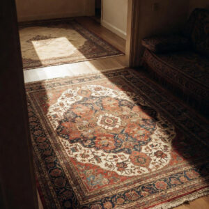 Hand-Knotted Silk Qum Rug