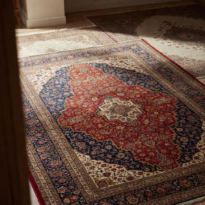 Antique-Style Silk Qum Rug